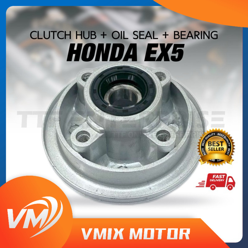 Honda EX5 CLUTCH HUB + ซีลน้ํามัน + ชุดแบริ่ง SPROCKET CLUTCH HUB SPOKET HUB SPOKET COMPLETE SET EX5