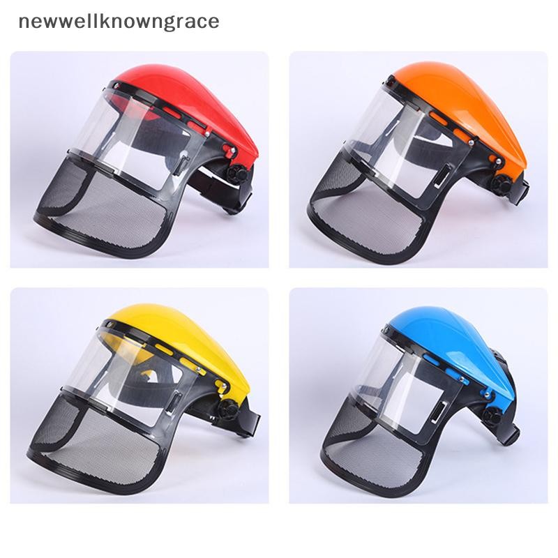 Nwth ความปลอดภัยหัวติดตั้งหน้ากากป้องกัน PVC Anti Splashing หญ้าป้องกันฝุ่นหน้ากากสําหรับ Cutg หมวกหลีกเลี่ยง Face หน้าจอหน้ากากป้องกัน GR