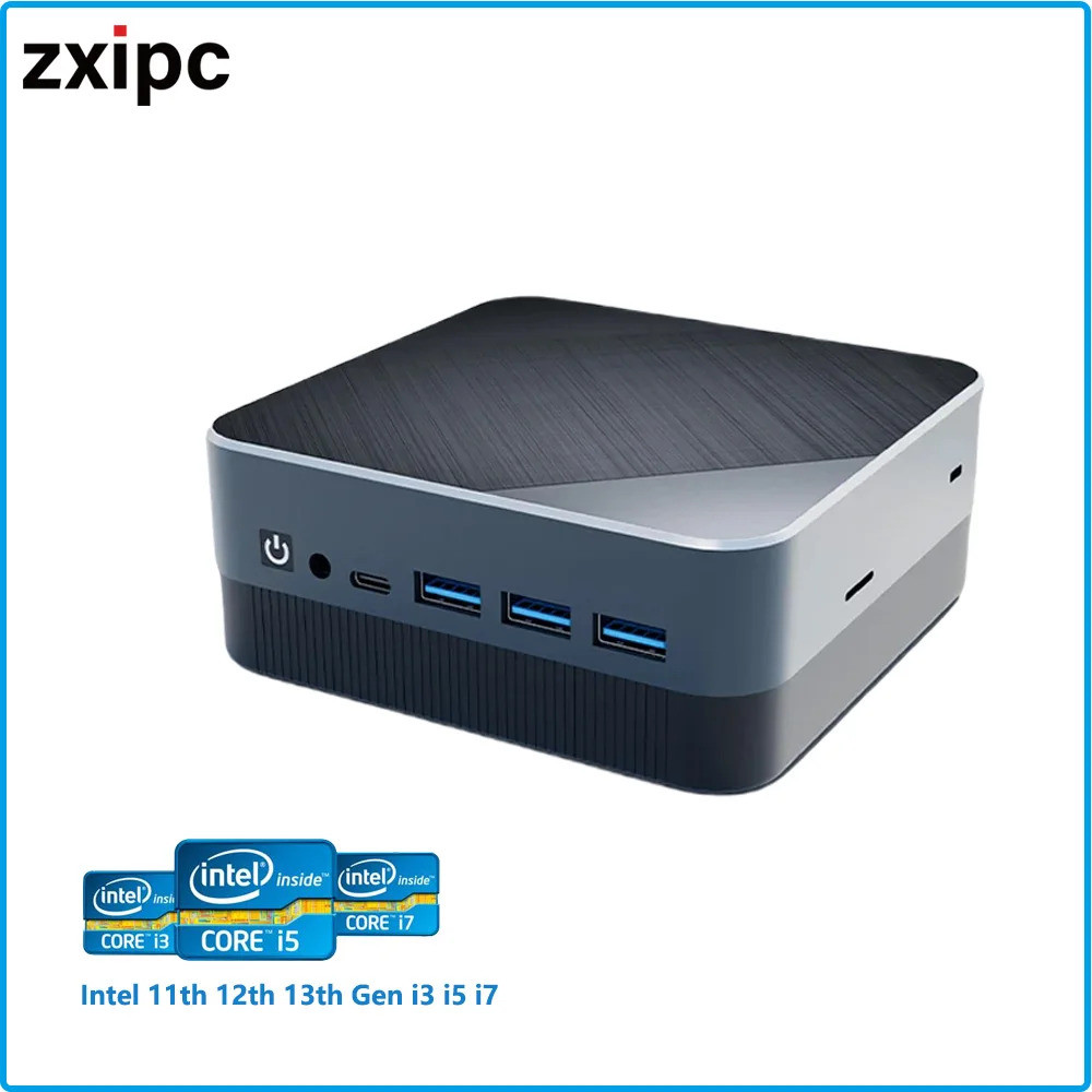 Mini PC Computer Gaming Intel Core i3 i7 1165G7 i5 1340P CPU NUC Office DDR4 NVMe Gaming Mini Comput
