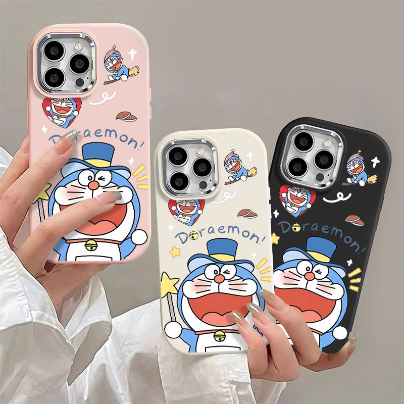 สนุกและน่ารักโดราเอมอนเคสโทรศัพท์เข้ากันได้สําหรับiphone 16 15 14 13 12 11Pro MAX 7 8 Plus X XR XS MAX SE2020 15Plusขั้นสูงหลุมขนาดใหญ่TPU Soft Shell