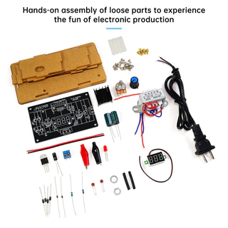 Pcbfun LM317 แหล่งจ่ายไฟแบบปรับได้ DIY ชุด DC Regulated Power Supply โมดูลส่วนประกอบเชื่อมการผลิตอิเล็กทรอนิกส์จํานวนมาก