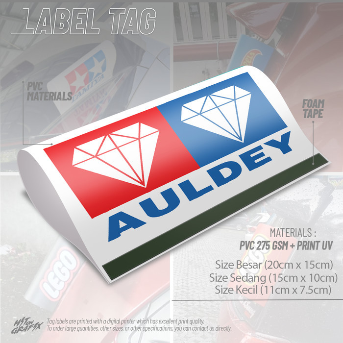 Auldey TAMIYA JDM รถป้ายรถจักรยานยนต์รถด้านหลังประตู Variation