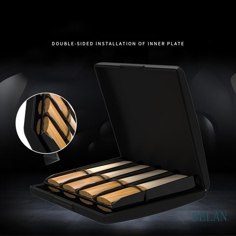 Selan Sax Reed สําหรับกรณี Clarinet Reeds ผู้ถือ Reed สําหรับกรณีสําหรับ Clarinet Tenor แซ็กโซโฟนพร้อมสล็อต 8 ชิ้น