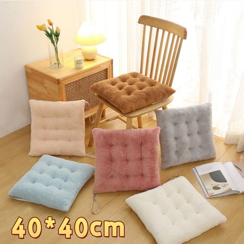COD เบาะรองนั่งเก้าอี้ ขนาด40x40cm นุ่มสบาย ใช้พิงหลังได้ แบบหนา สําหรับตกแต่งบ้าน