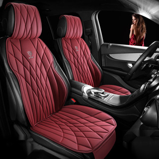 แฟชั่นหนังรถที่นั่งปกสวมทนปกป้องภายในเบาะหนังกันน้ําที่นั่งค…