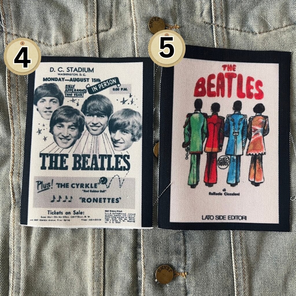 ตัวรีดติดเสื้อ วงดนตรี ร็อค วินเทจ พังค์ ผ้าแคนวาสพิมพ์ลาย ตกแต่งเสื้อผ้า Canvas Iron on Patch - รูปที่ 5