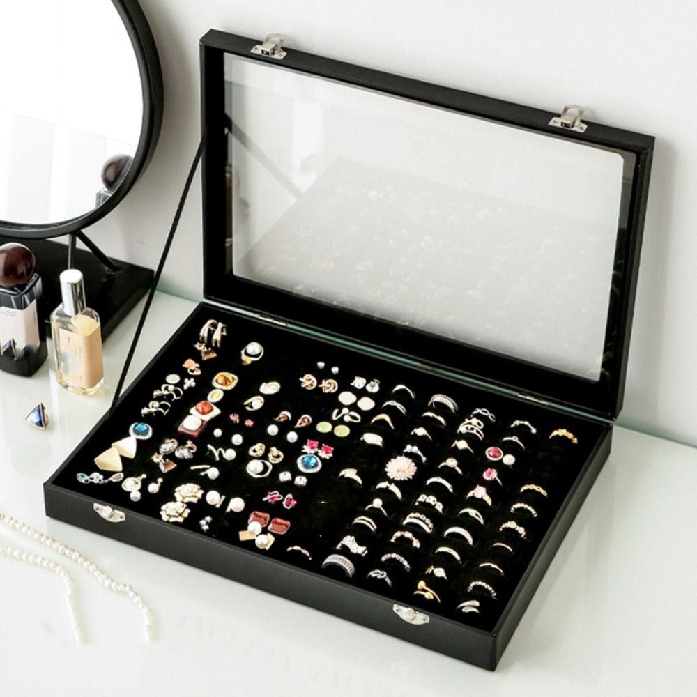 ประกายไฟถาดเก็บเครื่องประดับ,หนัง ปู่ ไม้กํามะหยี่กล่องเครื่องประดับ,หลายข้อมูลจําเพาะแหวน เออร์ริ่ง สร้อยคอสร้อยข้อมือกรณีแสดงเครื่องป - รูปที่ 3