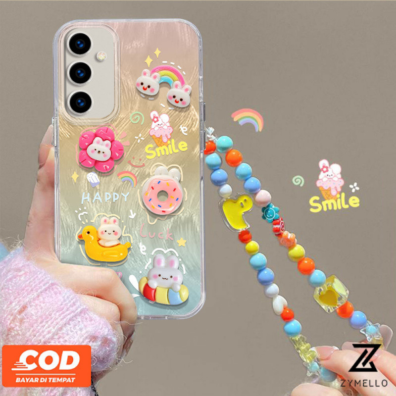 Case for OPPO OPPO Reno12 F 5G Reno 12 5G Reno 12 Pro 5G Reno 11F 5G Reno 11 5G Reno 10 5G Reno 8T 5G Reno 8T 4G Reno 8Z 5G Reno 7Z 5G Reno5 Reno4 realme C67 C65 C63 C61 C53 C55 C51 C35 C21Y c15 เคสโทรศัพท์ซิลิโคนสีครีม Cloud Rabbit