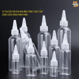[VI] 10-200ml พลาสติกบีบขวดหยดพร้อมสกรูโปร่งใสตาของเหลวหมึกน…