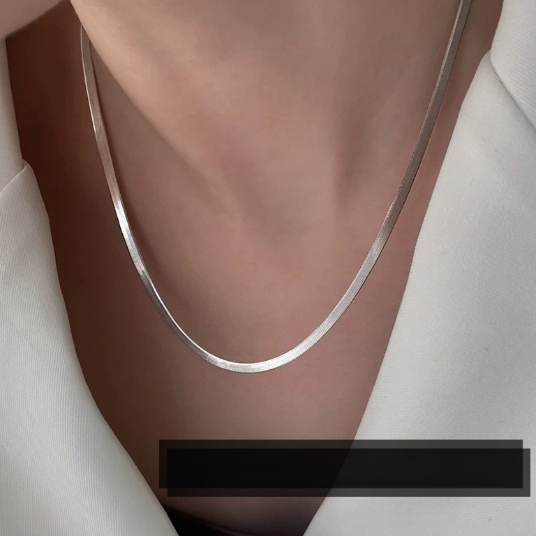 Simple TITANIUM STEEL 4mm Solid Bone necklace แฟชั่นฤดูร้อนสำหรับผู้ชายและผู้หญิง