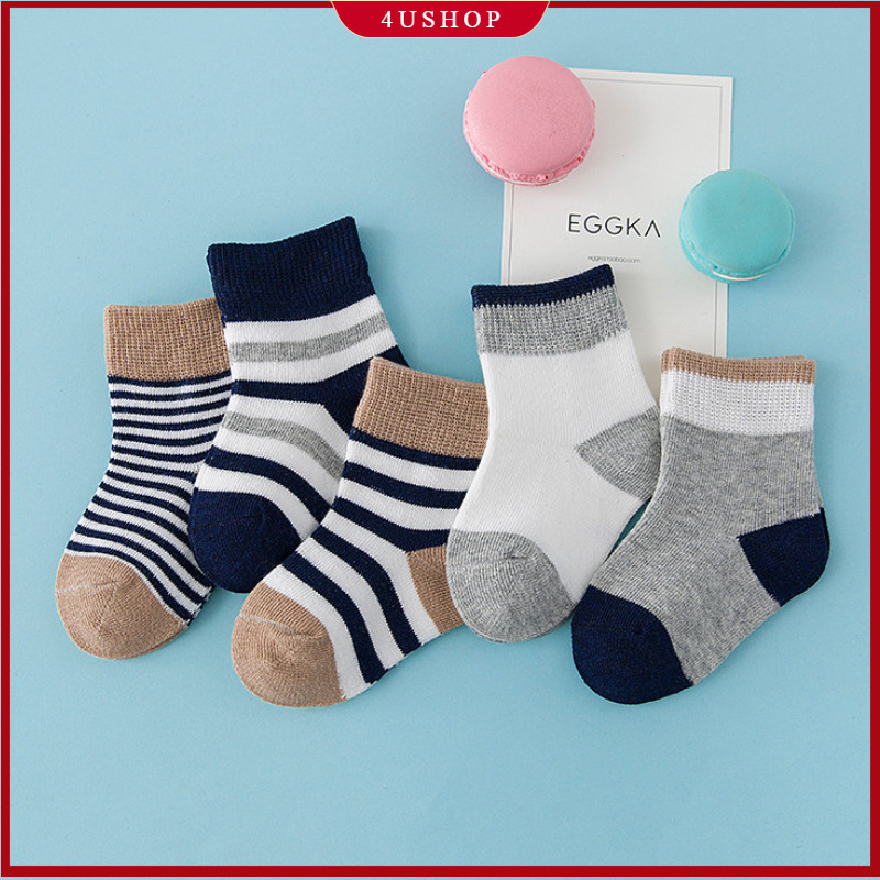 5 คู่ผ้าฝ้ายเด็กถุงเท้าเด็กเด็กสาวถุงเท้าน่ารักการ์ตูนสัตว์ออกแบบ เลือนหายไป นุ่มทารกถุงเท้าเด็ก 0-6 ปี