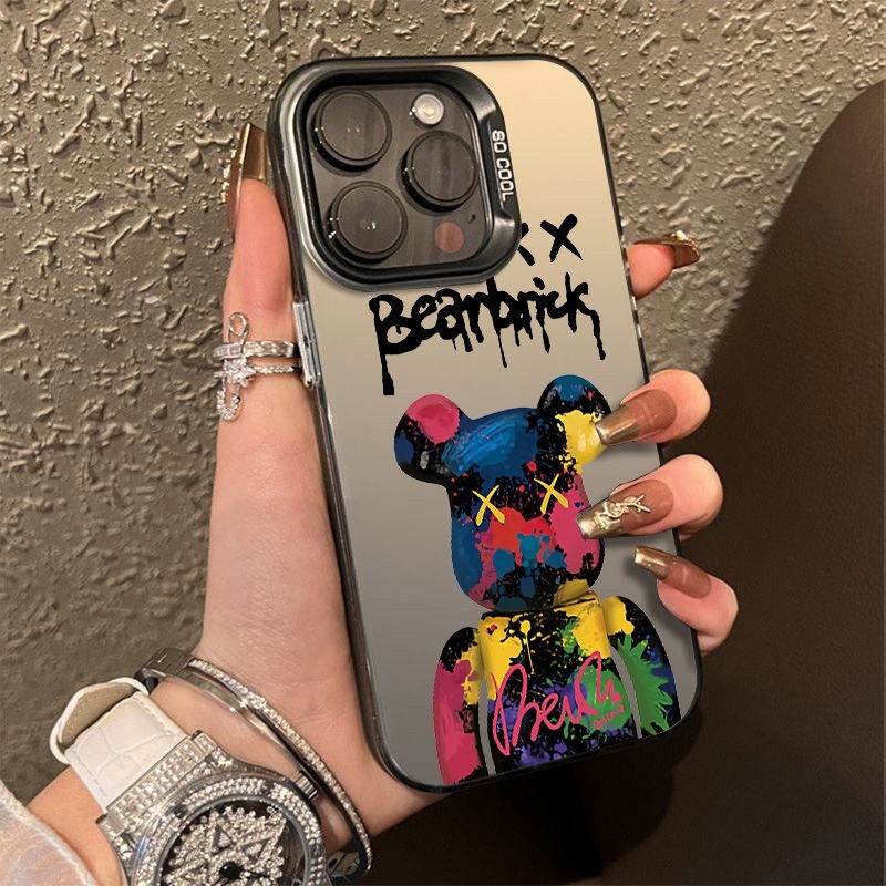 จัดส่งทันที เคสไอโฟน11 12 13 14 15 16 Pro Max Bearbrick ซิลิโคนกันกระแทก Case For iPhone 13PM,16PM,15PM,XS,7+ 8P