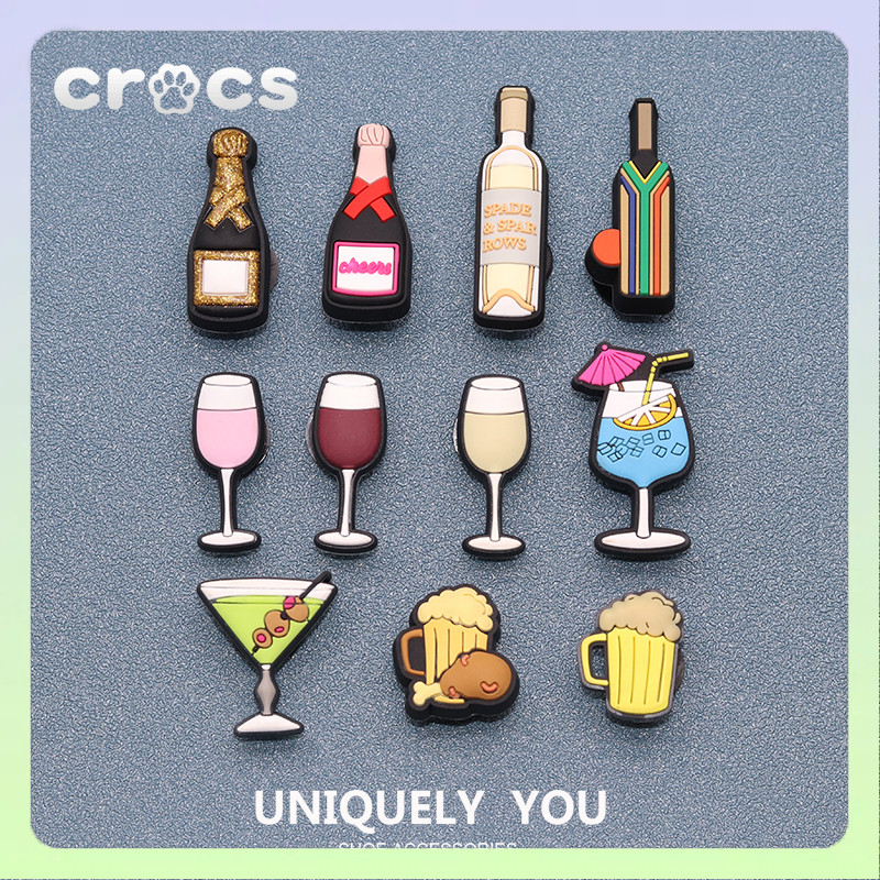 jibbitz crocs Champagne wine charm crocs เกาหลี crocs jibbitz jibbitz crocs ของแทั