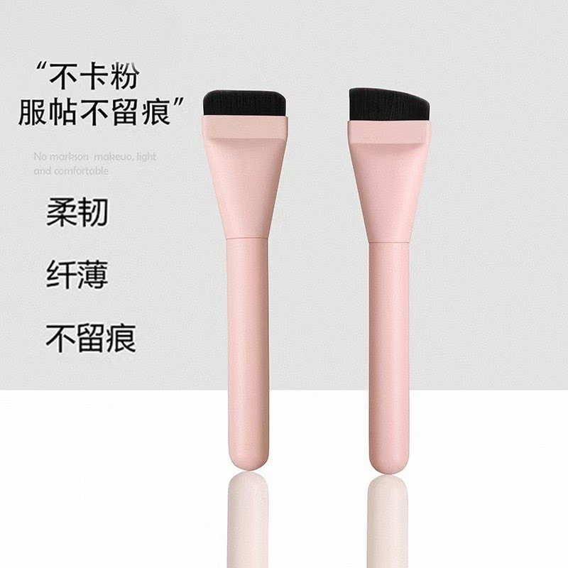 แปรงแต่งหน้าหัวแบน แปรงรองพื้น แปรงรองพื้นไร้ที่ติ แปรงคอนซีลเลอร์เนื้อบางเบาไร้รอยแปรงแต่งหน้า