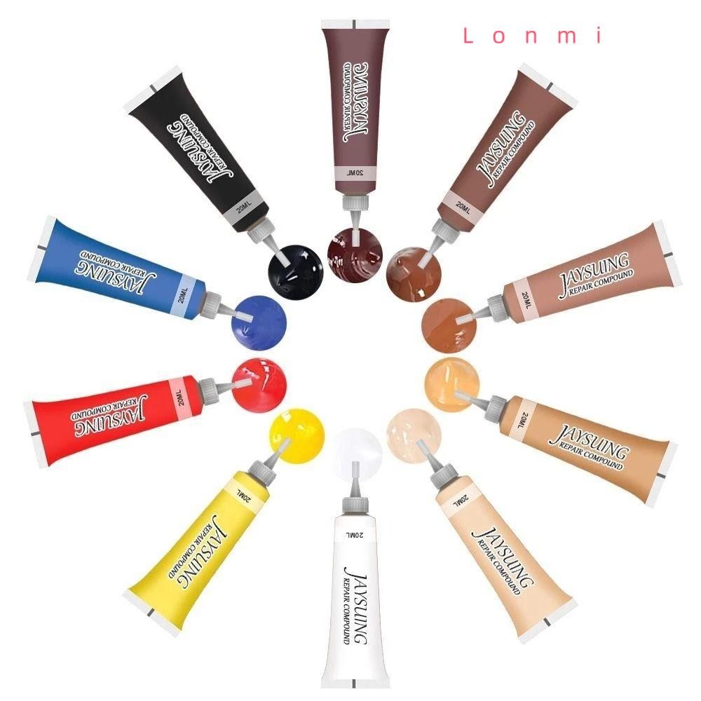 Lonmi 20ML เจลซ่อมหนัง,ไวนิล Repair Filler โซฟาแจ็คเก็ตซ่อมสีหนัง Toning Cream, Scratch Restoration 20ML Refurbishing ครีมโซฟาซ่อมเจล