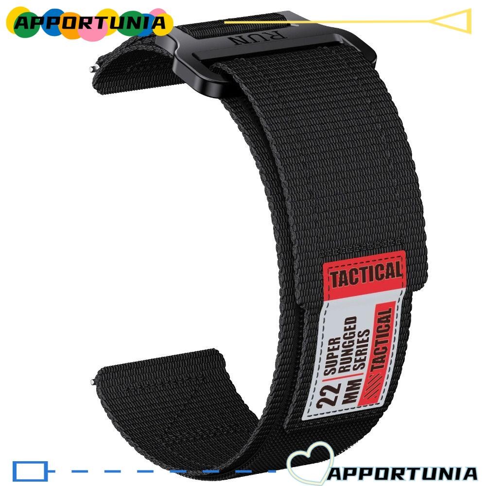 Apportunia สายรัด Easy Fit, สายรัดข้อมือสไตล์สปอร์ตขนาด 20 22 มม., สายนาฬิกาไนลอนสําหรับผู้เบิกทาง / Active / Vivoactive 4 / Huawei Watch / Watch