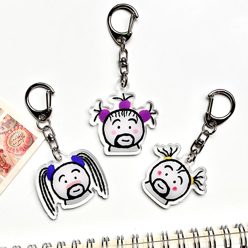 Ins Populcar ตลก Emoji พวงกุญแจ Creative Emojing รูปแบบพวงกุญแจ DIY กระเป๋านักเรียนจี้ของขวัญเพื่อน - รูปที่ 2