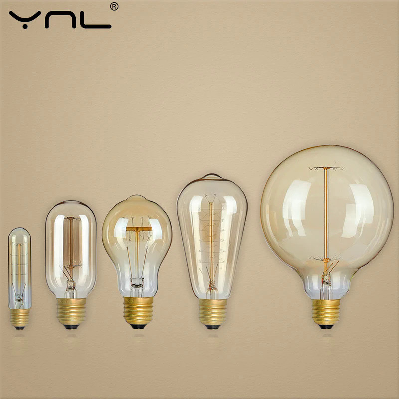 Dimmable Retro Edison Bulb E27 AC 220V 110V 40W Vintage Restaurant Industrial For Decor Indoor Light