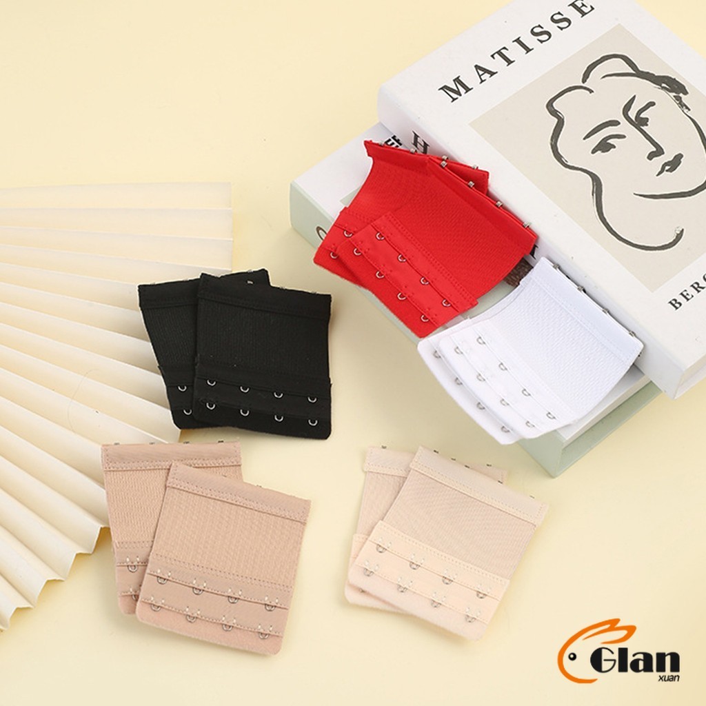 Glanxuan ตะขอปรับขยายเสื้อชั้นใน(รุ่นมียางยืด) ยืดได้ ตะขอขยายเสื้อใน Elastic Bra Extender - รูปที่ 2