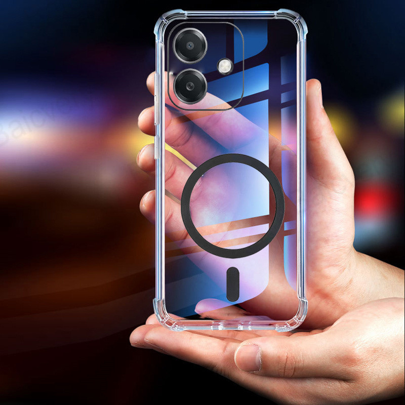 เคสสําหรับ OPPO A3 4G CPH2669 5G A3X CPH2641 CPH2681 A40 Clear ปกหลังด้วยสติกเกอร์แม่เหล็ก