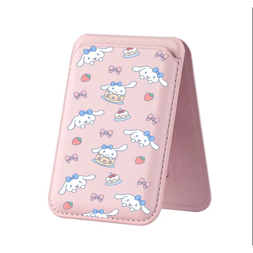 Cinnamon Dog กระเป๋าสตางค์ลายการ์ตูนสําหรับ iPhone 16 15 14 13 12 11 Pro Max Plus การ์ดหนังที่วางโทรศัพท์สําหรับกรณีกระเป๋าฝาครอบ