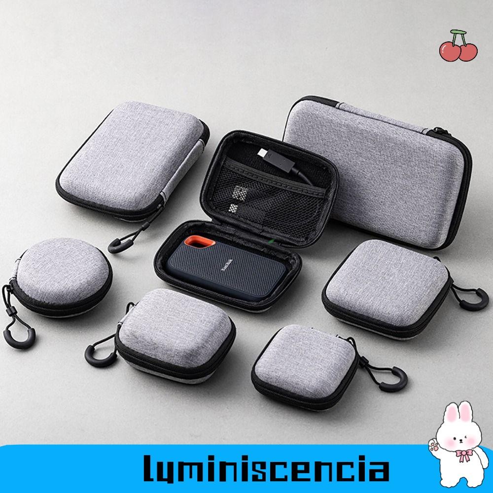 Luminescia 1 ชิ้นซิปหูฟัง, หูฟัง/โทรศัพท์/สายชาร์จสําหรับ Airpod EVA กระเป๋าเก็บ, แบบพกพา Mini Digital อุปกรณ์เสริมกระเป๋ากระเป๋า