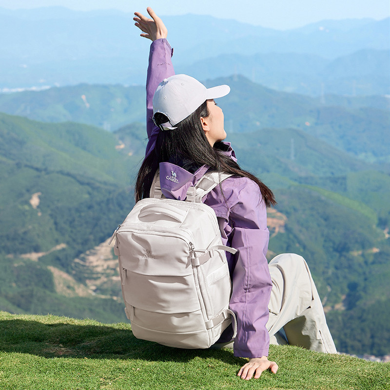 Camel CROWN Multi-layer Space 25L Mountaineering Bag Travel กระเป๋าเป้สะพายหลังคอมพิวเตอร์กลางแจ้ง