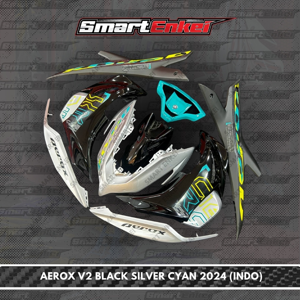 ชุดครอบ NVX155 V2 AEROX SILVER CYAN 2024
