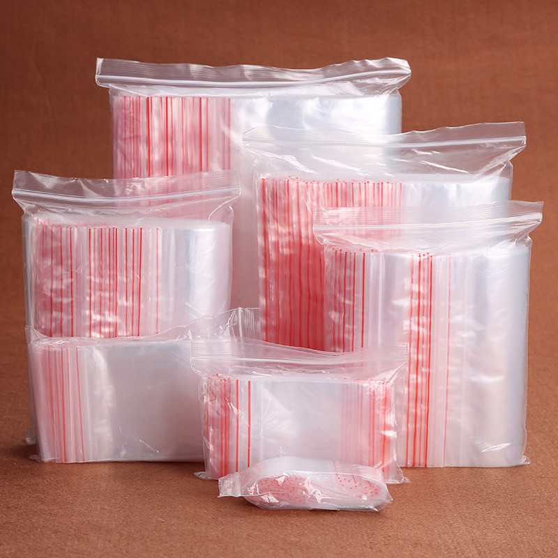 ถุงซิปล็อค ถุงซิป 100pcs  มีให้เลือกหลายขนาด  คุณภาพดี ราคาประหยัด