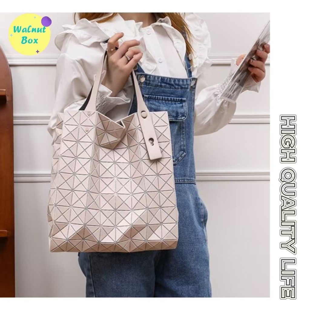 2024 สไตล์ใหม่ 8-Grid One-Shoulder Underarm Bag ผู้หญิงเรขาคณิต Diamond Tote Bag ขนาดใหญ่-ความจุ All-Match