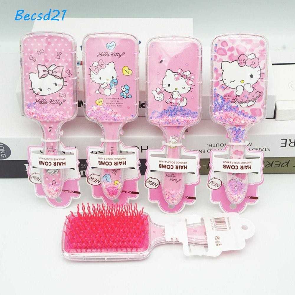 SANRIO Becsd หวีเด็ก หวีคิตตี้สีชมพูการ์ตูน ของขวัญสาวซานริโอ้