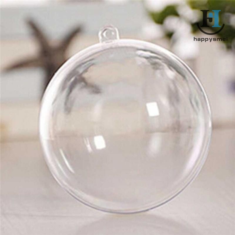 [GA] โปร่งใสเปิดพลาสติกตกแต่งคริสต์มาส Ball Bauble เครื่องประดับของขวัญกล่อง TH