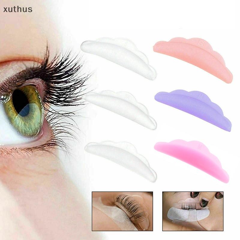 Xut 5 คู่ Lash Lift Lifg Curlers Curl แผ่นซิลิโคนโล่หลากสีนํากลับมาใช้ใหม่ N