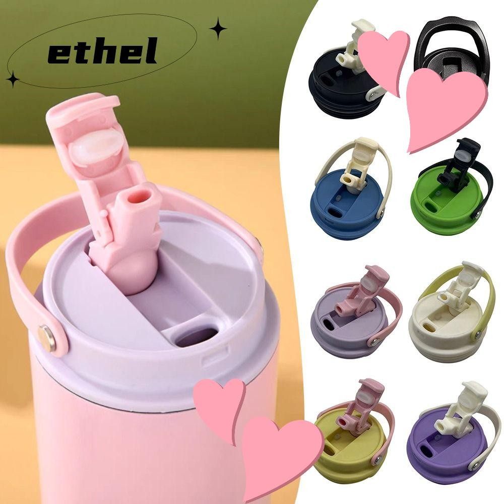Ethel1 ฝาครอบขวดปิดผนึก, ฝาปิดถ้วยกาแฟหลากสีทดแทน, ฝาปิดขวดน้ําพลาสติกกันน้ํากระเซ็นที่ทนทานสําหรับอุปกรณ์เสริมถ้วย 30 ออนซ์