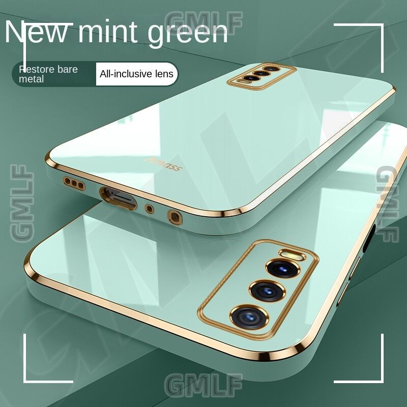 Cod สําหรับ VIVO V2043 V2032 V2026 V2029 V2027 V2052 V2038 V2042 V2054 V2037 V2048 1935 19938 1901 1902 1904 1906ปลอกขอบตรงซิลิโคนกันกระแทกคลุมทั้งหมดกรณี