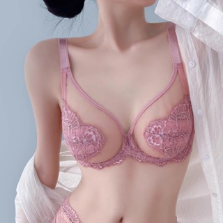 ชุดชั้นในสตรีบางสไตล์ชุด Push-Up Full Cup Ultra-Thin Bra