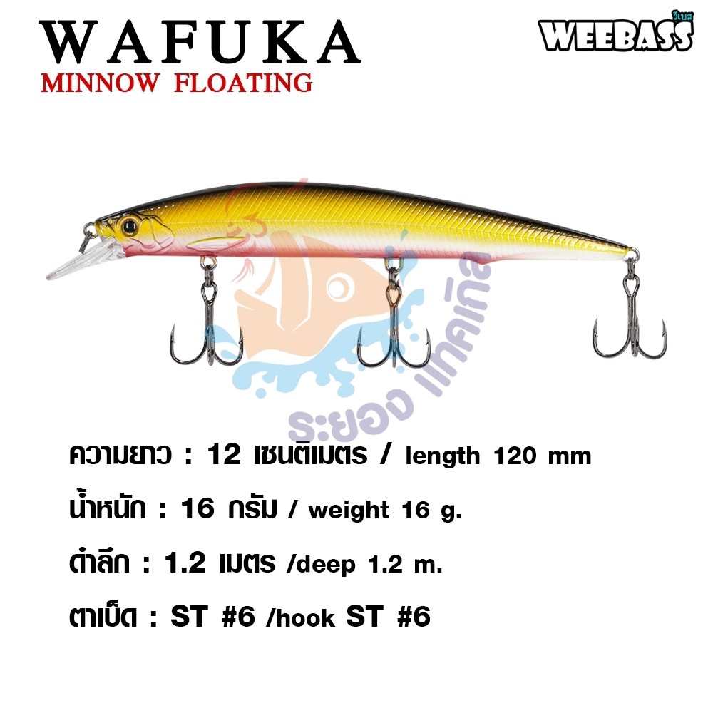 เหยื่อปลั๊กรุ่น  Weebass  WAFUKA FLOATING 120mm/16g เหยื่อปลอม MINNOW