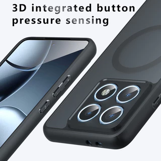 สําหรับ Xiaomi 14T, 14T Pro กรณี ELVEV Anti-drop ถุงลมนิรภัย Hard PC + TPU สบายผิวฝาครอบโทรศัพท์