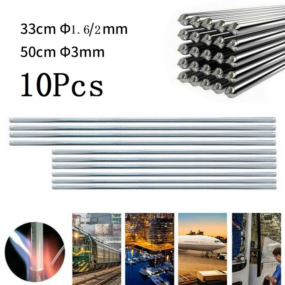 【AMANDA】Aluminium Welding Rods 33cm/50cm 500mm/330mm Kit Lot Pack Rod Set Silver