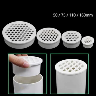♫ ฝาปิดท่อระบายน้ำ PVC ในห้องน้ำ 50-160 มม. ตัวดักเส้นผม ฝาปิดท่อระบายน้ำระเบียง ปลั๊กอุดท่อระบายน้ำ สวน กลางแจ้ง หลังคา ตัวกรองพื้นป้องกันการอุดตัน