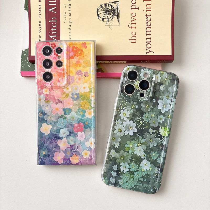ดอกไม้สวยTPU Soft Case Samsung Galaxy S25Edge S25 Ultra S25 Plus S25 S24 Ultra S24 Plus S24FE S23 Ul