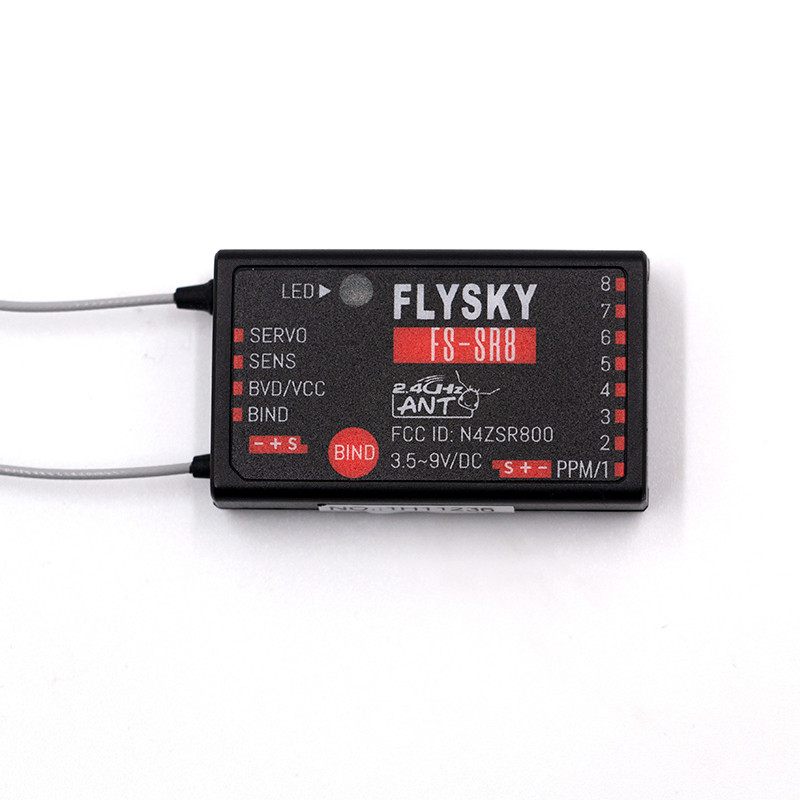FLYSKY FS-SR8 ตัวรับสัญญาณ 8 ช่องสําหรับ G7P G11P ST16 รีโมทคอนโทรล ANT SR8