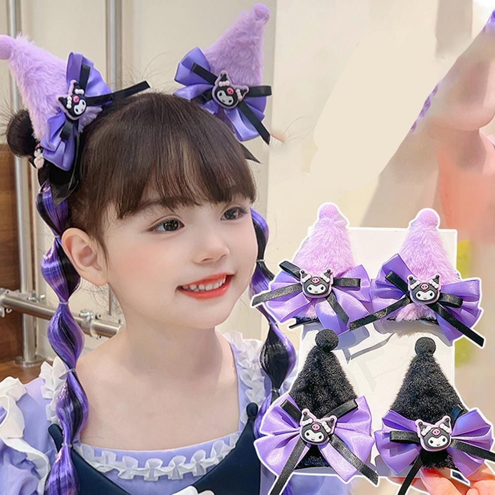 กิ๊บติดผมคุโรมิ สีดำและม่วง ชุดที่คาดผมคุโรมิ เหมาะสำหรับเด็ก