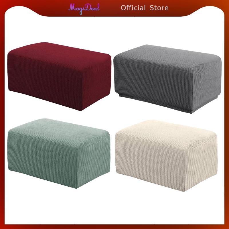 MagiDeal สตูลวางเท้ายืดหยุ่น Ottoman Slipcovers Storage Pouf โซฟาเก้าอี้ขนาดเล็ก