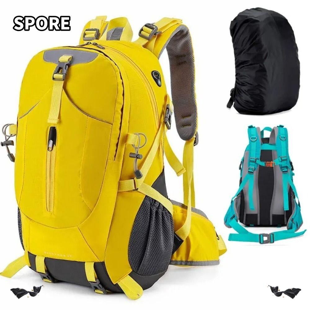 SPORE กระเป๋าเป้สะพายหลังเดินป่าตั้งแคมป์ 40 ลิตร ทำจากไนลอน สำหรับกิจกรรมกลางแจ้งและการเดินทาง – โปรปัง