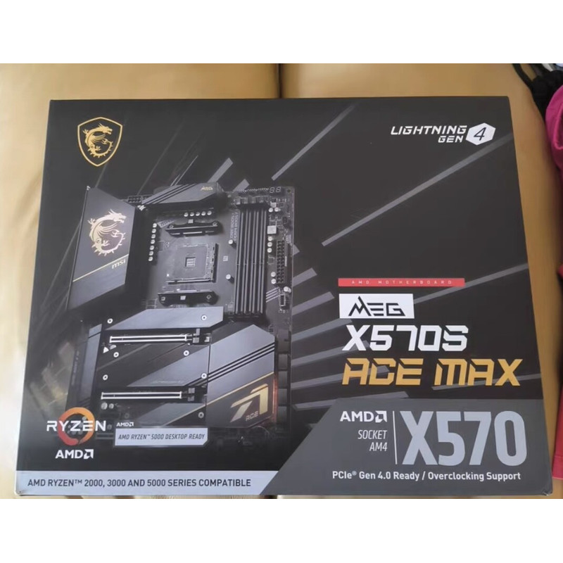 MSI MEG X570S ACE MAX WiFi 6E M.2 PCIe 4.0 เมนบอร์ดรองรับ AMD R7 5800X