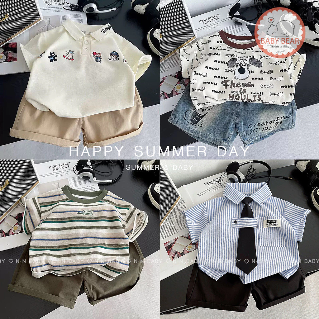ใหม่ ชุดเซ็ตเด็กผู้ชาย เสื้อผ้าสำหรับเด็กผู้ชาย ชุดหล่อ 2025