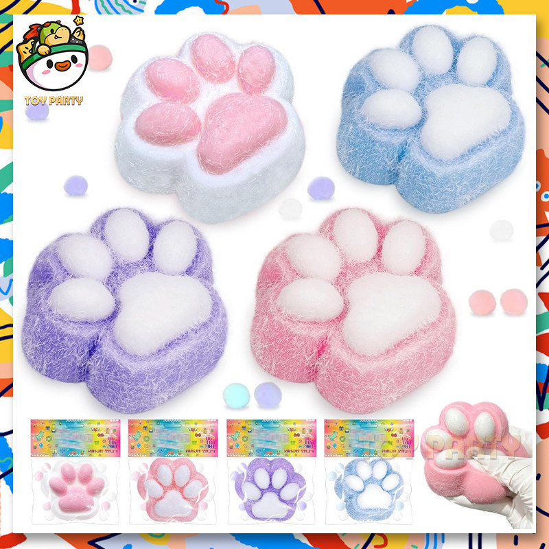【⭐24h⭐ของเล่นแมว】Cute Cat Paw Squishy ของเล่นการ์ตูนบีบของเล่น Kawaii ความเครียดบรรเทาของเล่น Fidget ของเล่นหยิกของเล่น