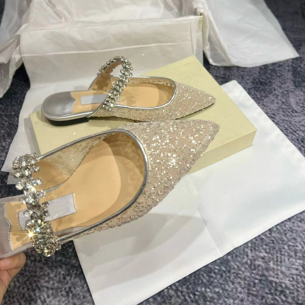 JC Home Pointed Gauze Sequined รองเท้าส้นสูงผู้หญิง 2025 รูปที่ 7