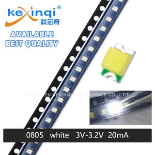 100 ชิ้น 0805 SMD LED Light Diode สีแดง/น้ําเงิน/เขียว/เหลือง-เขียว/ขาว/ส้ม/อุ่นขาว/ไอซ์บลู/ชมพู/ม่วง
